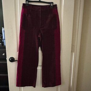 INC International Concepts Corduroy Pants | Size 8 | Burgundy Colorblock